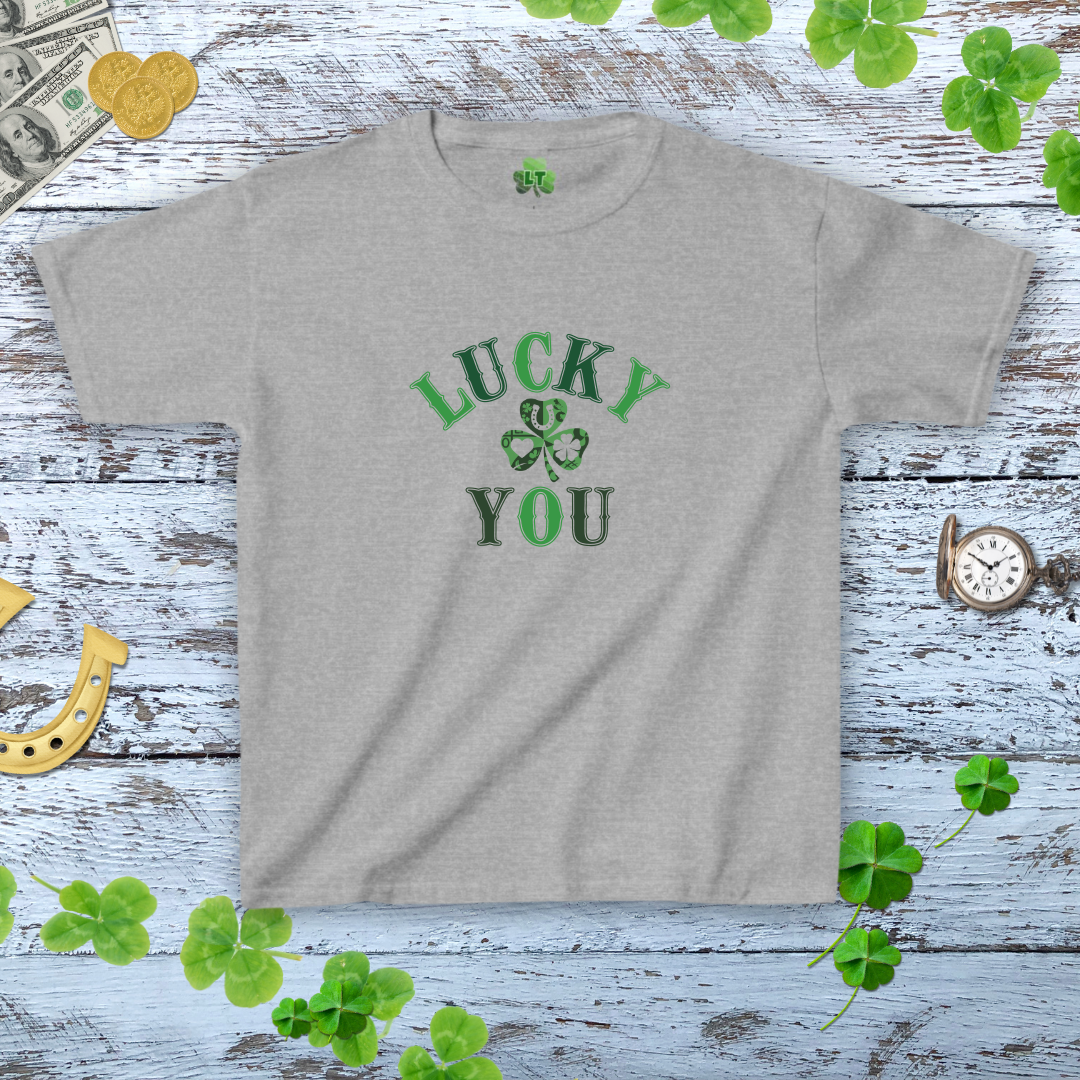 Lucky You Western Style Shamrock Baby Tee - Y2K Style