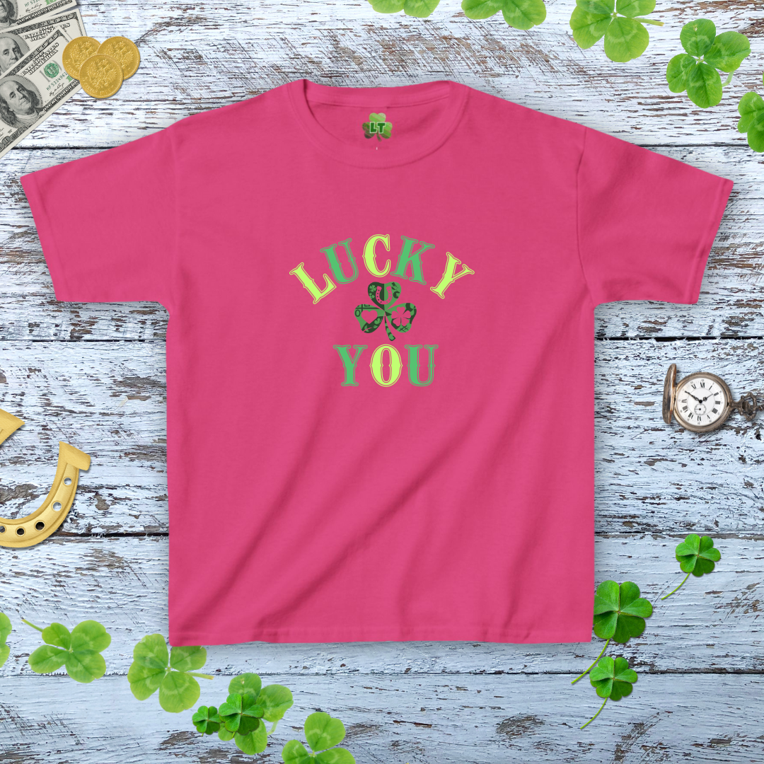 Lucky You Western Style Shamrock Baby Tee - Y2K Style