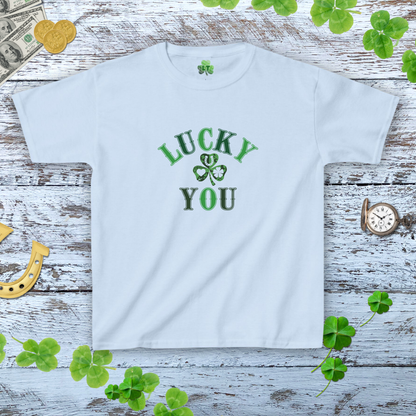 Lucky You Western Style Shamrock Baby Tee - Y2K Style