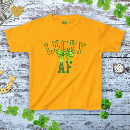 Lucky AF Baby Tee - Coquette Bow Aesthetic Women's Tee