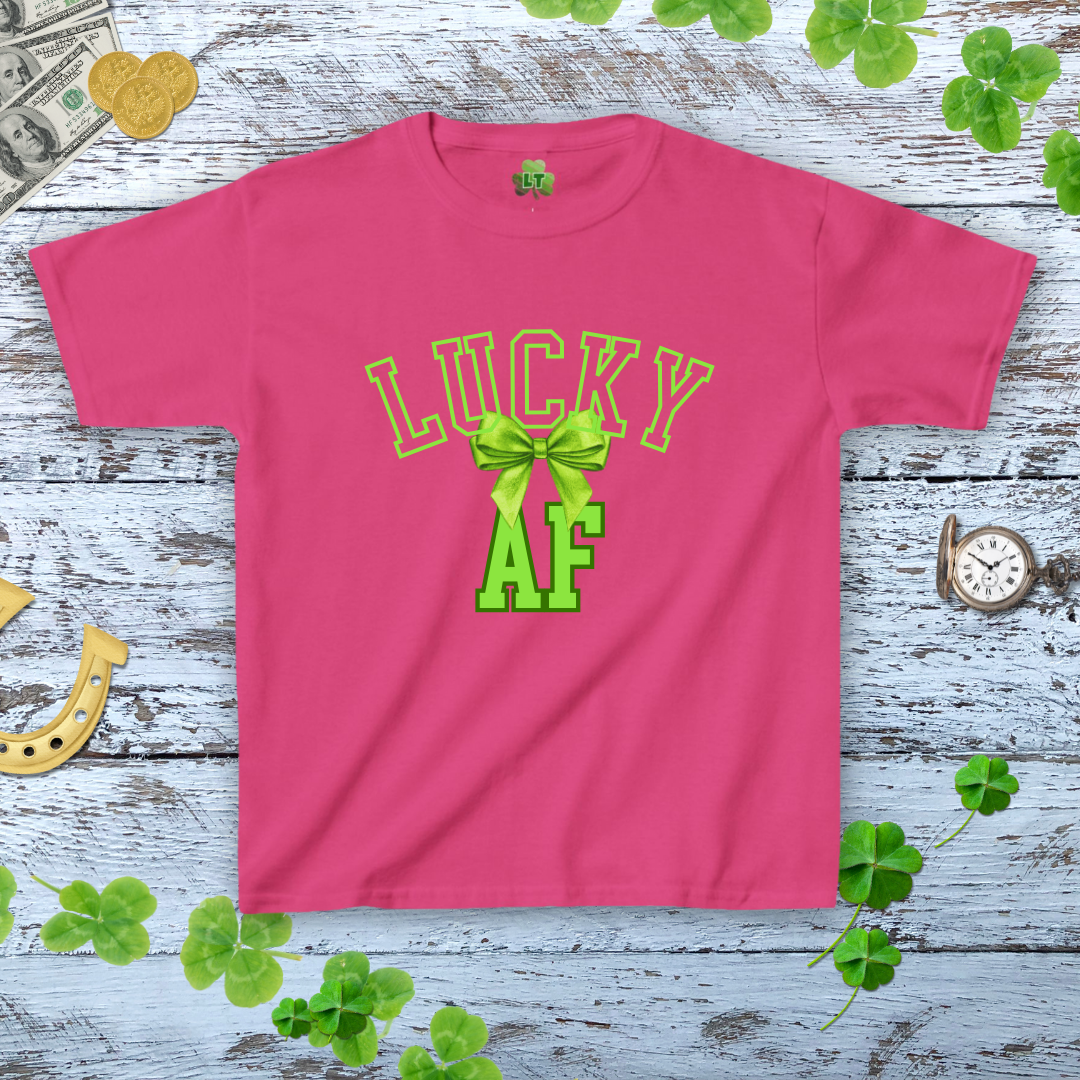 Lucky AF Baby Tee - Coquette Bow Aesthetic Women's Tee