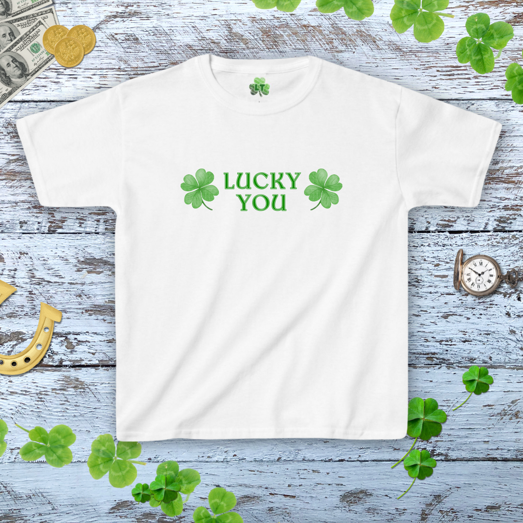 Lucky You Baby Tee - Lucky Shamrock Aesthetic Baby Tee