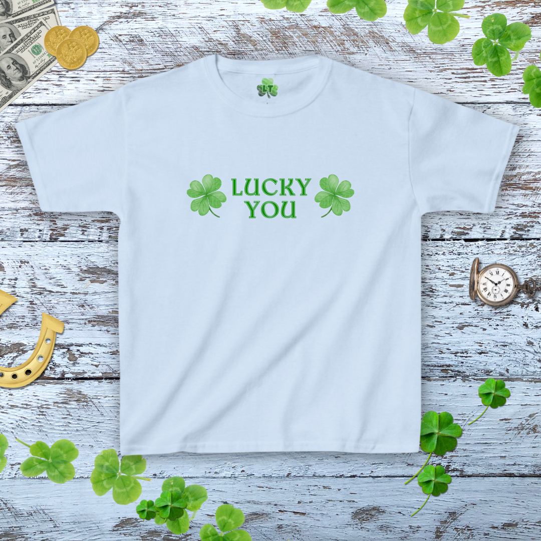 Lucky You Baby Tee - Lucky Shamrock Aesthetic Baby Tee