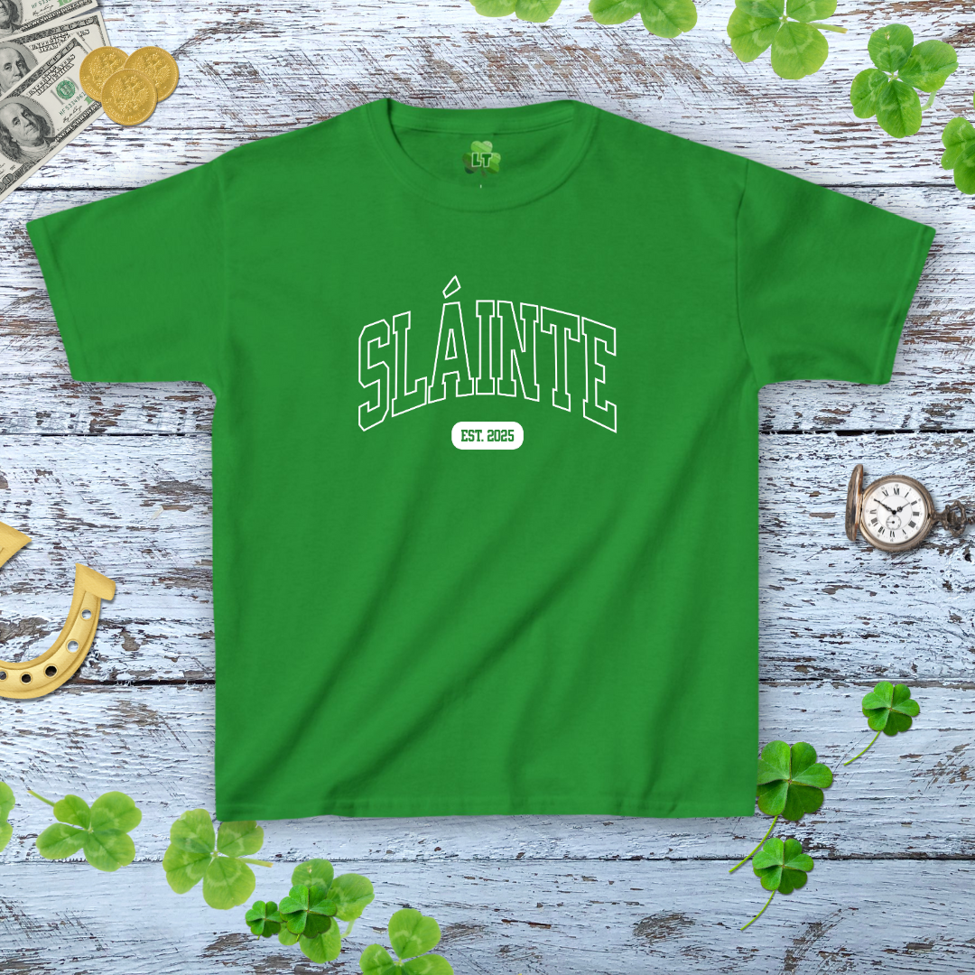 Slainte EST 2025 Baby Tee - Y2K Style Trendy Shirt