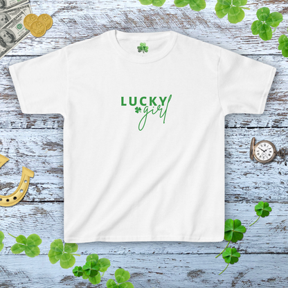 Lucky Girl Baby Tee - Y2k Style Coquette Shamrock Trendy Shirt