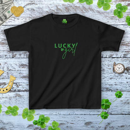 Lucky Girl Baby Tee - Y2k Style Coquette Shamrock Trendy Shirt