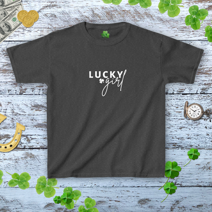 Lucky Girl Baby Tee - Y2k Style Coquette Shamrock Trendy Shirt