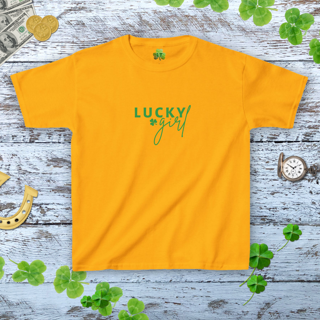 Lucky Girl Baby Tee - Y2k Style Coquette Shamrock Trendy Shirt