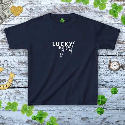 Lucky Girl Baby Tee - Y2k Style Coquette Shamrock Trendy Shirt