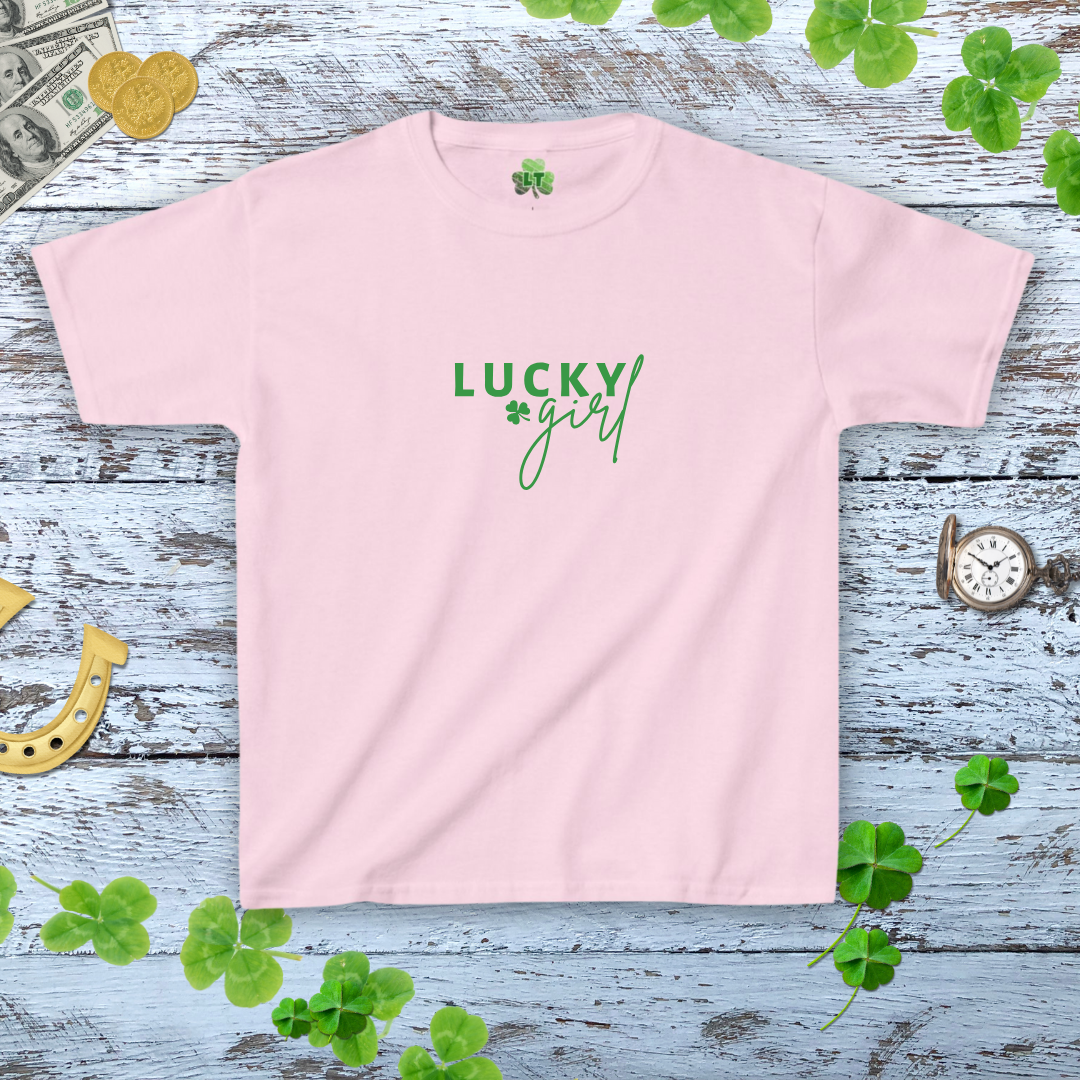 Lucky Girl Baby Tee - Y2k Style Coquette Shamrock Trendy Shirt