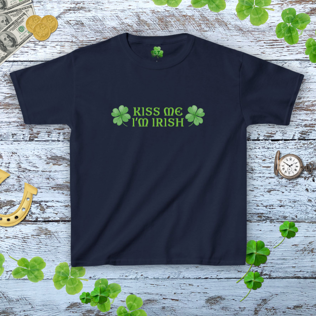 Kiss Me I'm Irish Baby Tee - Y2K Style Tee