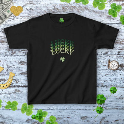 Lucky X4 Baby Tee - Y2K Lucky Shamrock Shirt