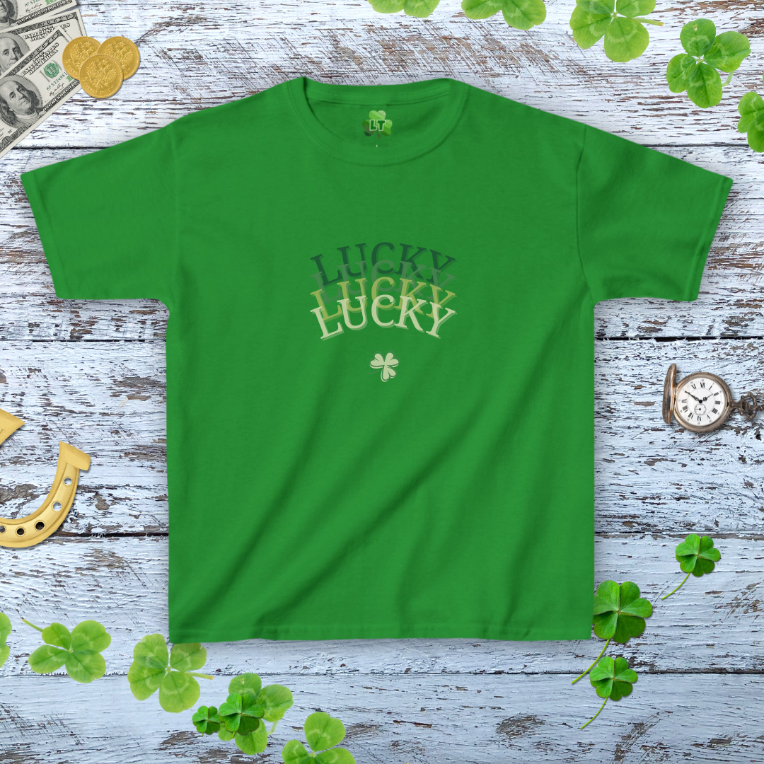 Lucky X4 Baby Tee - Y2K Lucky Shamrock Shirt