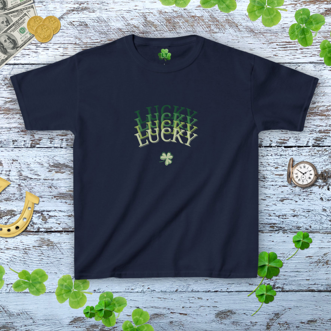 Lucky X4 Baby Tee - Y2K Lucky Shamrock Shirt