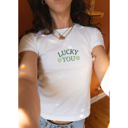 LUCKY YOU Baby Tee - Y2K Style Shirt