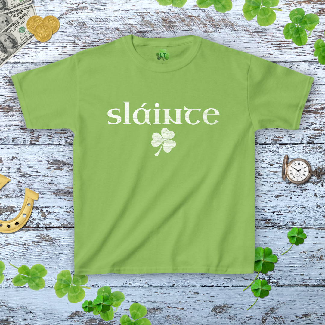 Slainte Large Distressed Pub Baby Tee - Y2k Style Shirt