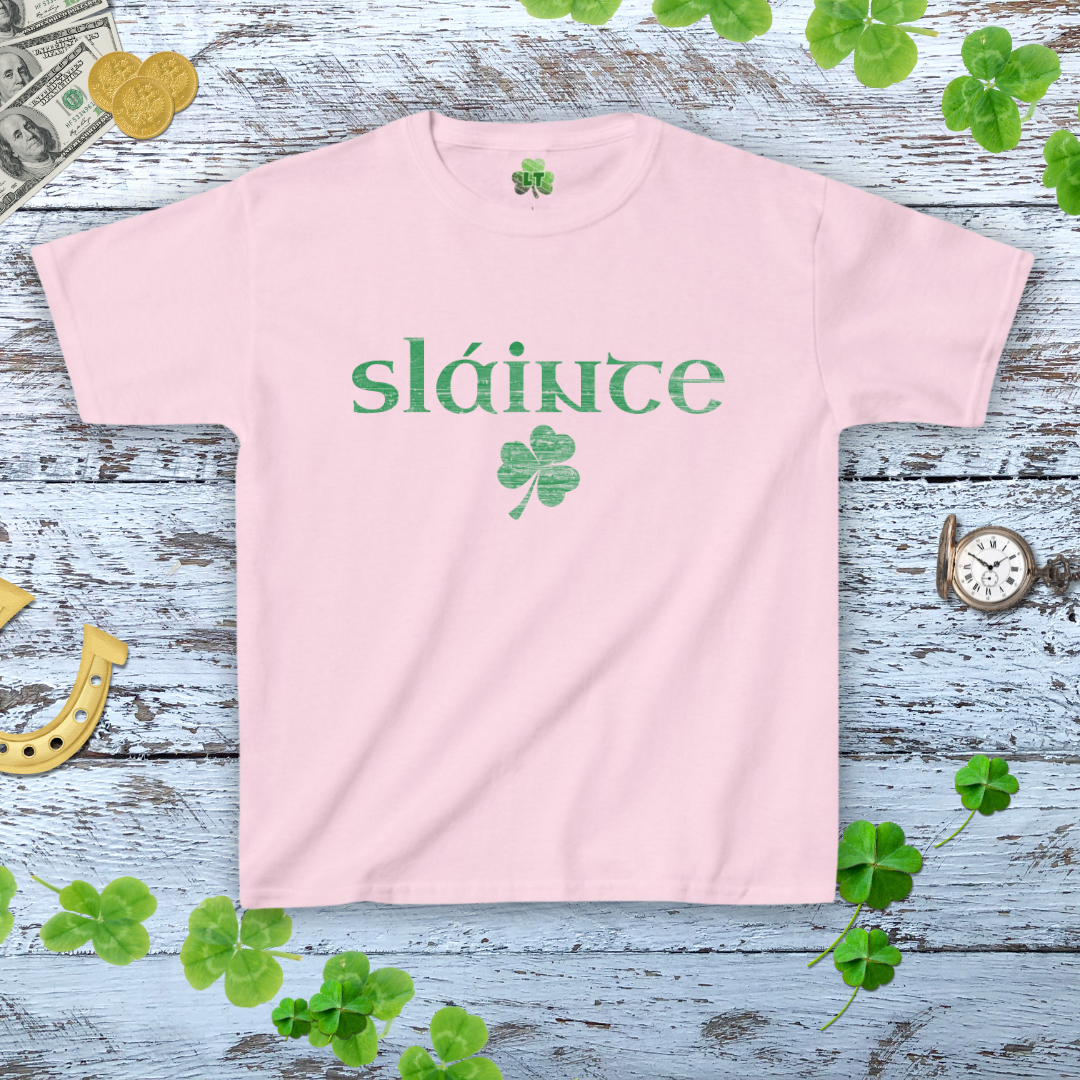 Slainte Large Distressed Pub Baby Tee - Y2k Style Shirt