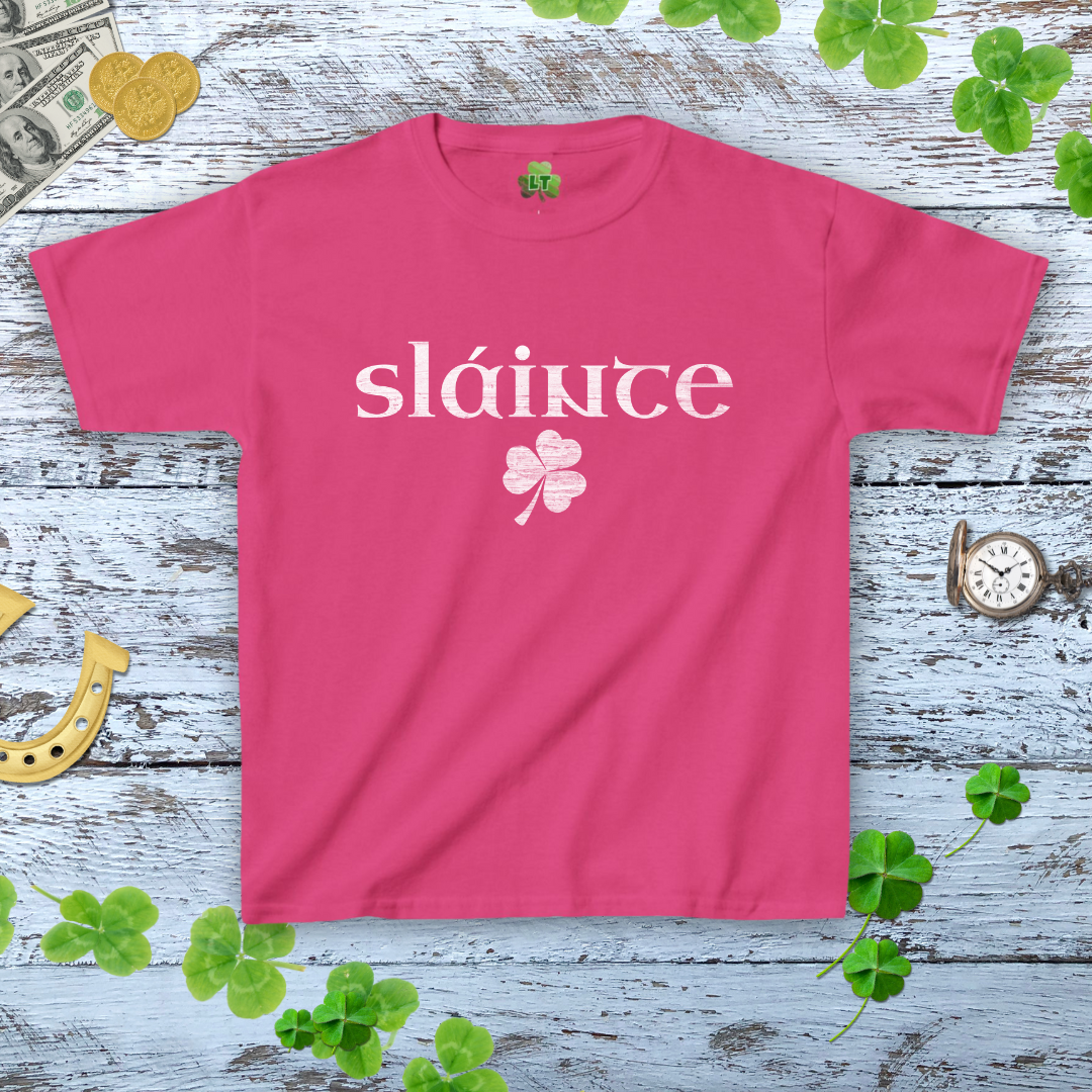 Slainte Large Distressed Pub Baby Tee - Y2k Style Shirt