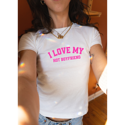 I Love My Boyfriend - Women's Y2K Style Baby Tee