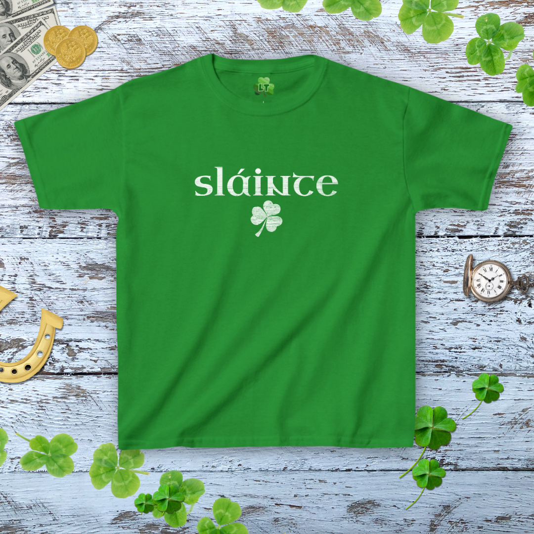 Vintage Slainte Stylish Graphic Baby Tee - Y2K Distressed Style Tee