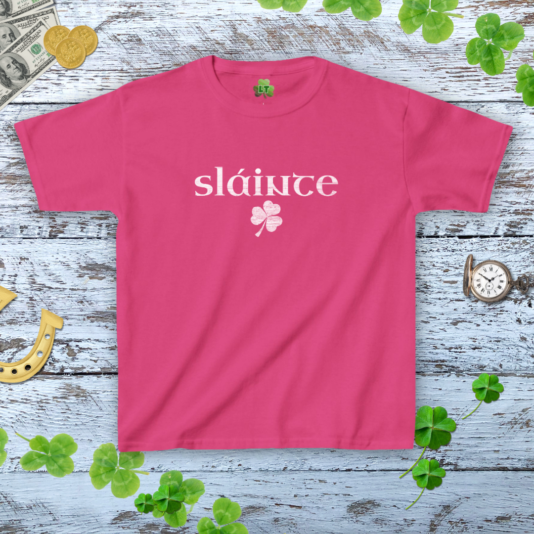 Vintage Slainte Stylish Graphic Baby Tee - Y2K Distressed Style Tee