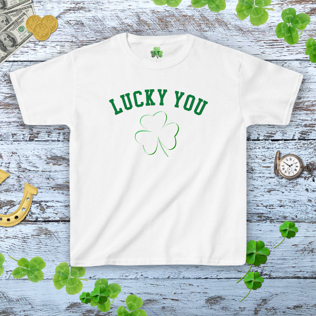 Lucky You Soft Shamrock Baby Tee - Y2K Style Tee