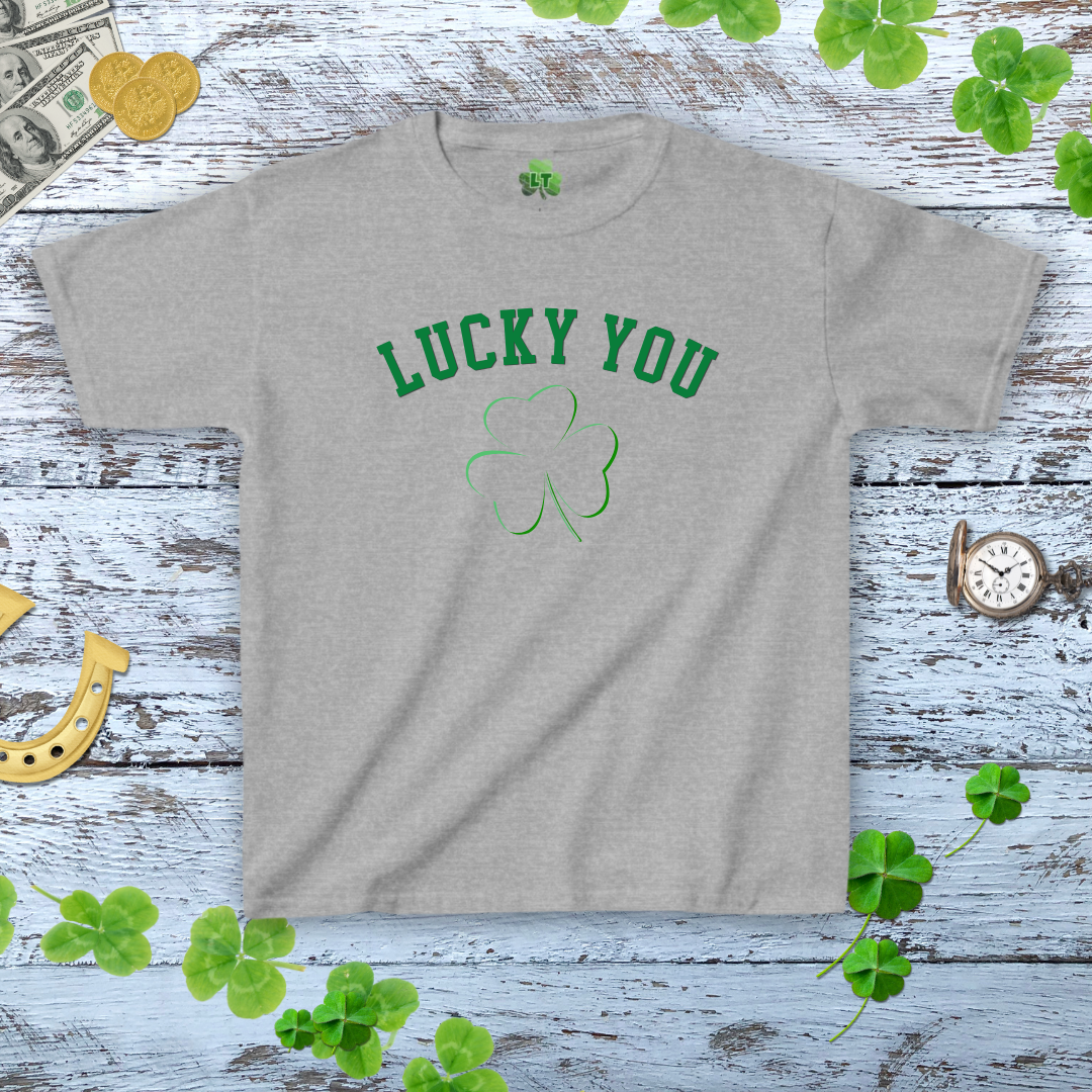 Lucky You Soft Shamrock Baby Tee - Y2K Style Tee