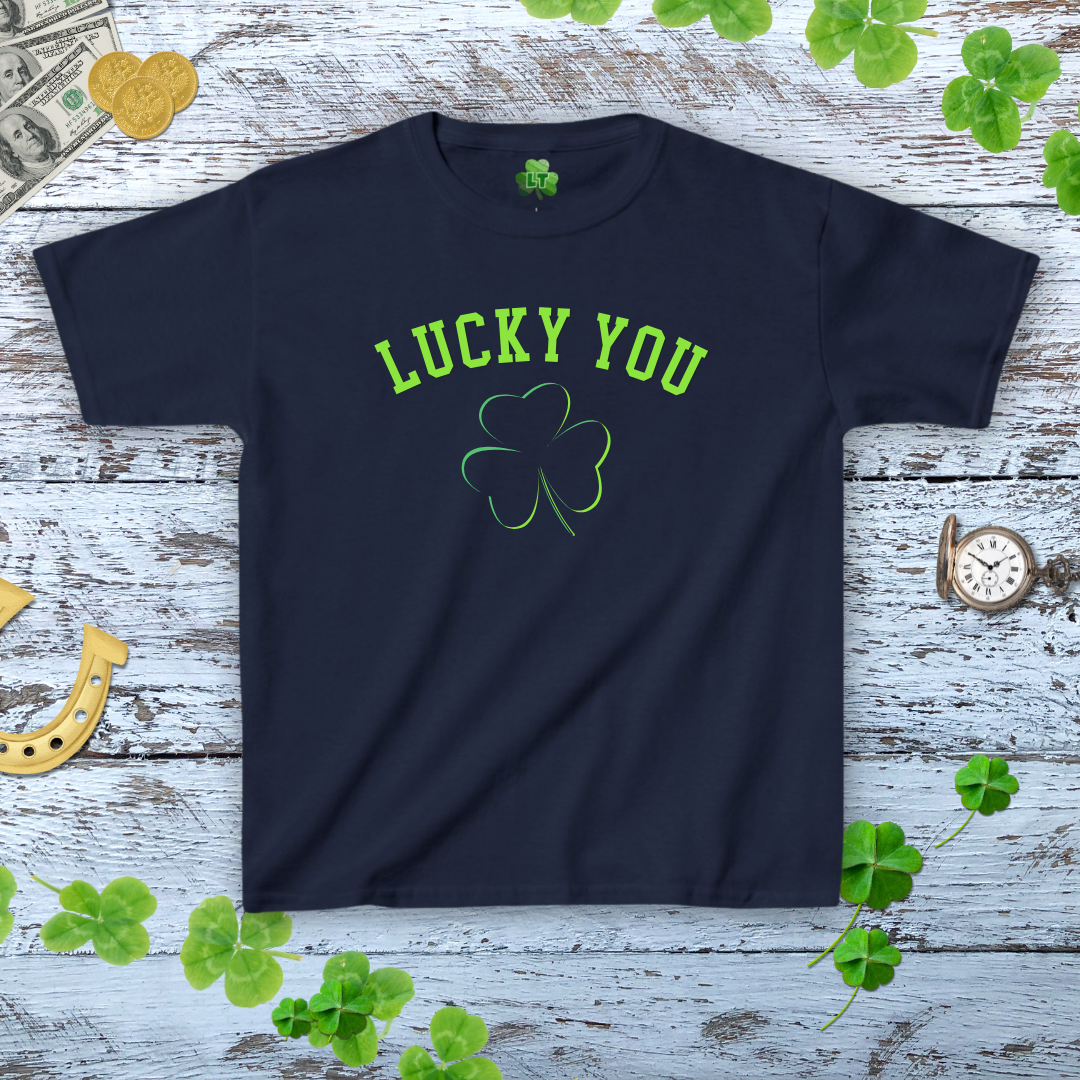 Lucky You Soft Shamrock Baby Tee - Y2K Style Tee