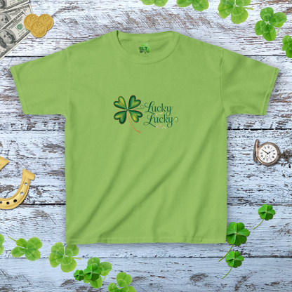 Lucky Lucky Golden Shamrock Baby Tee - Y2K Style