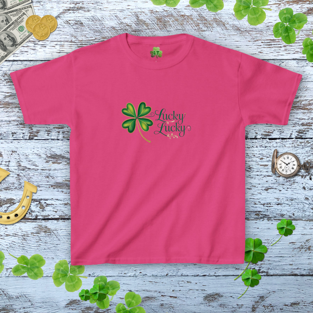 Lucky Lucky Golden Shamrock Baby Tee - Y2K Style