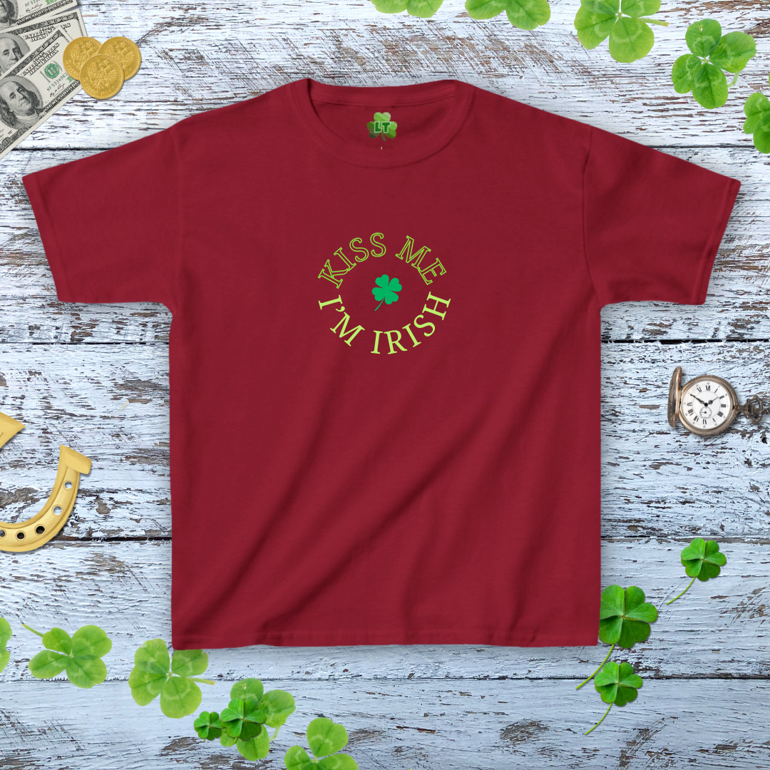 Kiss me i'm irish Baby Tee - Y2K Style Trendy Shirt