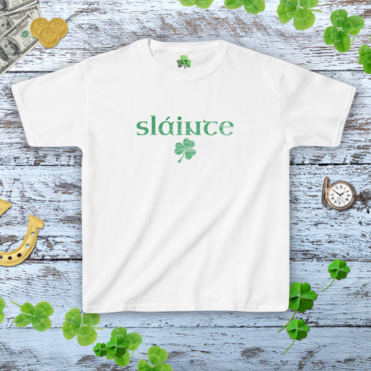 Vintage Slainte Stylish Graphic Baby Tee - Y2K Distressed Style Tee